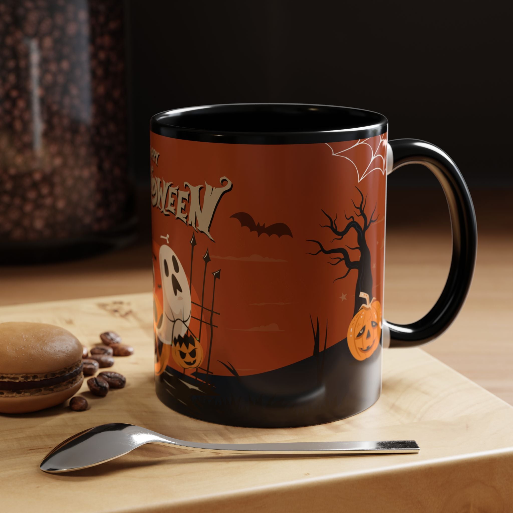 Happy Halloween with Pumpkin | Accent Coffee Mug